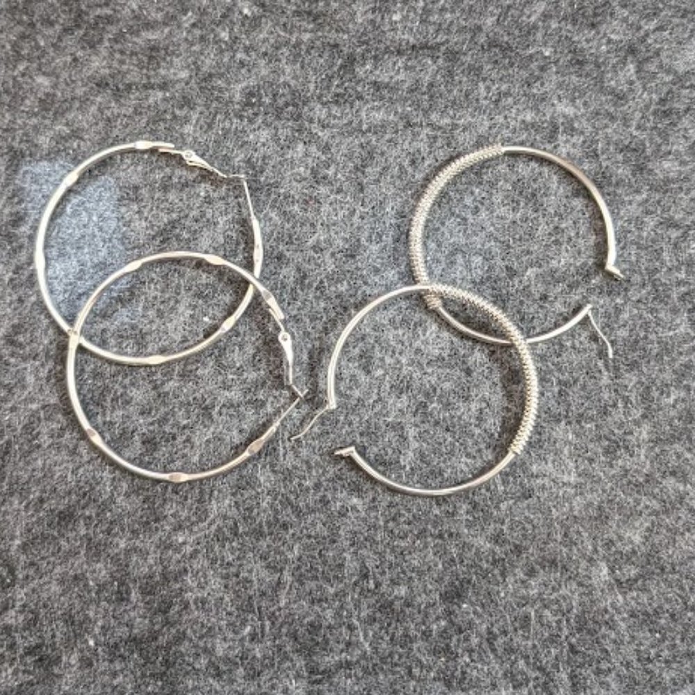 Silver Hoop Earring Bundle